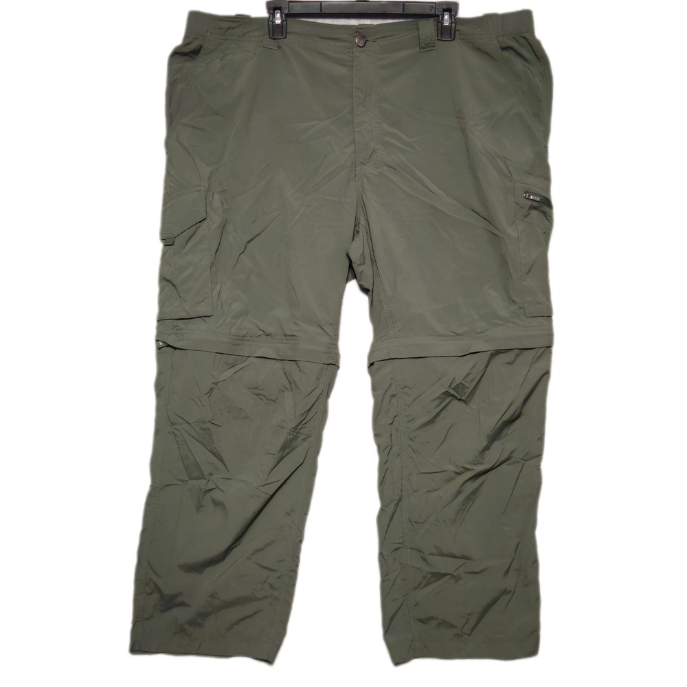 Columbia Silver Ridge Convertible Cargo Pants Mens 44x28 Green AM8004 Zip Off